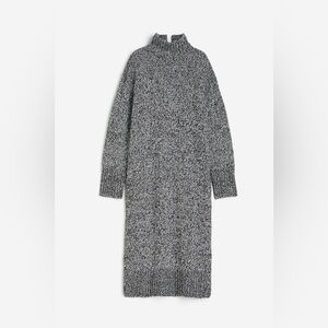H&M Knit Mock Turtleneck Dress Long Sleeve MIDI Sweater Dress Women’s Size Small